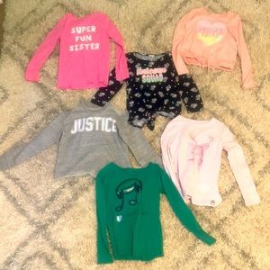 LOT OF 6 LONG SLEEVE TEES!! Adorable long sleeve tees for girls!